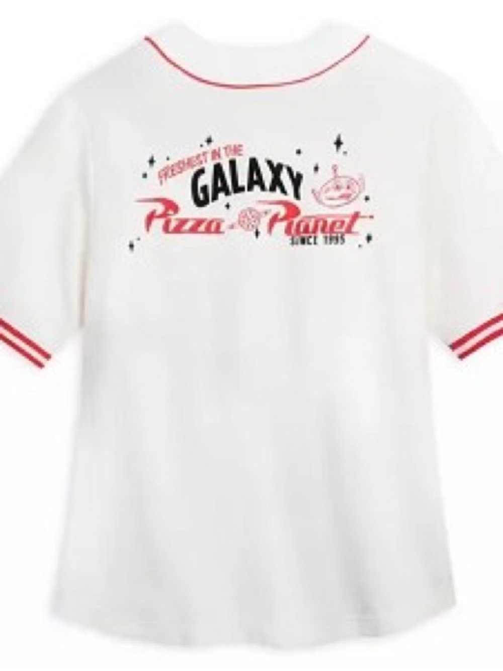 Disney Parks Pizza Planet Baseball Jersey - Picture 2 of 9